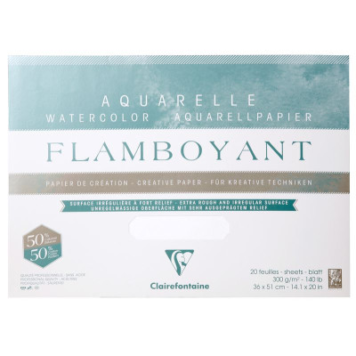 Bloc collé 4 côtés Flamboyant 36x51cm 20F 300g