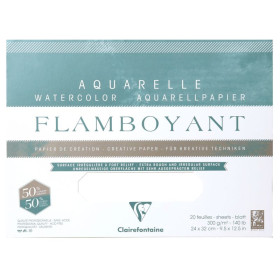 Bloc collé 4 côtés Flamboyant 24x32cm 20F 300g