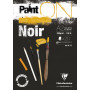 Bloc Paint'ON Noir collé en tête 20 feuilles 250g A2