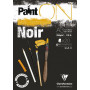 Bloc Paint'ON Noir collé en tête 20 feuilles 250g A3