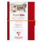Carnet Paint'ON cousu double PU à élastique A5 64p 250g blanc