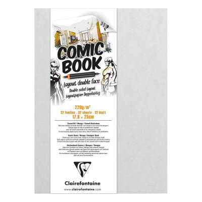 Carnet Comic Book Papier Layout double face 17,6x25cm 32F 220g