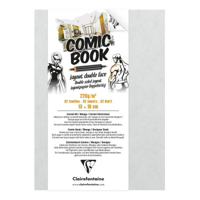 Carnet Comic Book Papier Layout double face 13x18cm 32F 220g