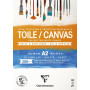 Bloc Toile blanche Cosmos 200g collé 10 feuilles tête A2