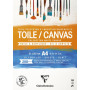 Bloc Toile blanche Cosmos 200g collé 10 feuilles tête A4