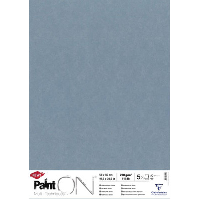 Paint'ON 50x65cm 250g étui de 5 feuilles Denim