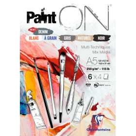 * Paint'ON bloc de 24 feuilles 250g ass.6x4 feuilles n°6 A5