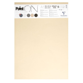 * Paint'ON assorti 12 feuilles 250g A1 ass.6x2 feuilles