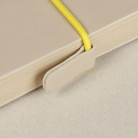 * Carnet Paint'ON cousu double PU à élastique 14x14cm 64p 250g  naturel