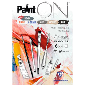 * Paint'ON bloc de 24  feuilles 250g ass.6x4 feuilles n°6  A4