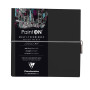 * Carnet Paint'ON cousu double PU à élastique 19x19cm 64p 250g noir