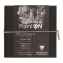* Carnet Paint'ON cousu double PU à élastique 14x14cm 64p 250g noir