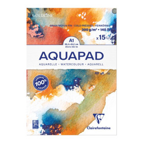 Bloc collé Aquapad A1 15F 300g