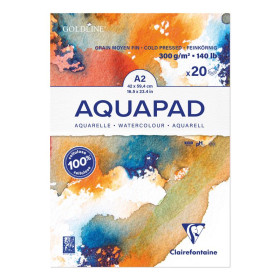 Bloc collé Aquapad A2 20F 300g