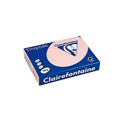 Clairfontaine ramette de 500F TROPHEE 80G A4 ROSE 1973