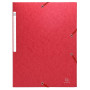 CHEMISE 3 RABATS  SCOTTEN  7/10° ROUGE