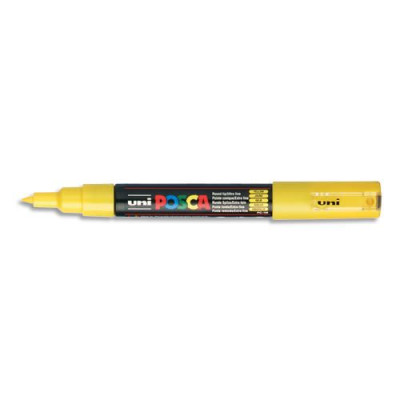 Uniball Posca Marqueur peinture à eau, encre à pigmentation jaune, pointe extra