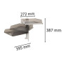 Colonne pivotante gris 3 corb B4 gris tr