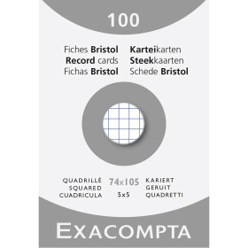 ETUI 100 F.BRISTOL BLANC 74/105 5X5