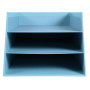 Corb.à courr. 3 niveaux carton bleu past
