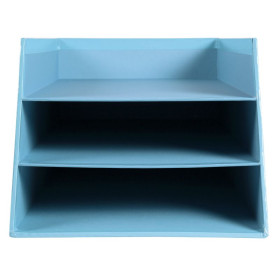 Corb.à courr. 3 niveaux carton bleu past