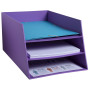 Corb.à courr. 3 niveaux Teksto Violet