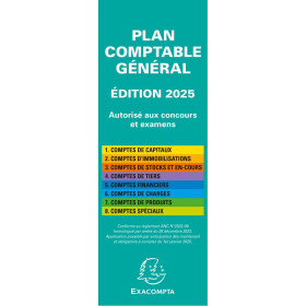 PLAN COMPTABLE 18X8,5 VERT (ACCORDÉON)