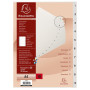 Intercal.impr.A4 Num.1-10 PP recycl gris