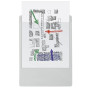 Porte-bloc avec pochette PP A4 blanc