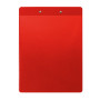 Porte-bloc avec pochette PP A4 rouge