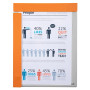 Porte-bloc aimanté PVC A4 orange