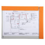 Porte-bloc aimanté PVC A4 orange