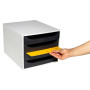 ECOBOX Caisson 4 tiroir Office gris/noir