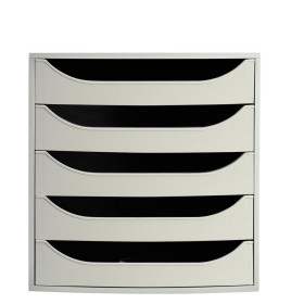 ECOBOX Caisson 5 tiroirs Office gris