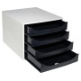 ECOBOX Caisson 4 tiroir Office gris/noir