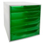 ECOBOX 5tiroir Office gris/vert pomme tr