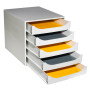 ECOBOX Caisson 5 tiroirs Office gris