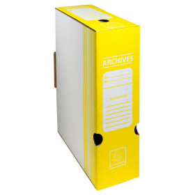 BOITE ARCHIVE D100 COULEUR JAUNE
