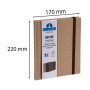REG NATURE 220x170 192P LIGNÉ MARRON FSC