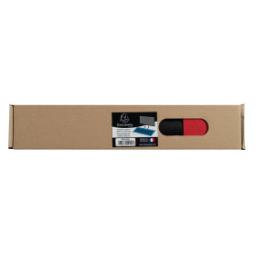 Sous-main souple PU 35x60cm noir/rouge