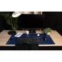 Sous-main souple PU 43x90cm marine/ciel