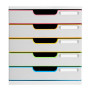 MODULO A4 5 tiroirs blanc/arlequin/blanc