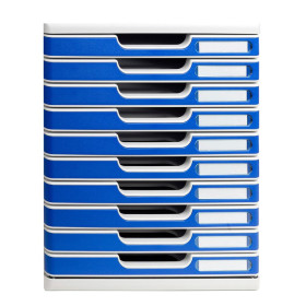 MODULO A4+ 10 tiroirs gris lumière/bleu