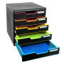 MODULO A4 5 tiroirs noir/arlequin/noir