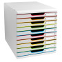 MODULO A4 10 tiroirs blanc/arlequin/blan