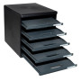 MODULO A4 - 5 tiroirs ouverts ECO noir/g