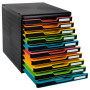 MODULO A4 10 tiroirs noir/arlequin/noir