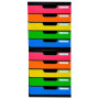 MODULO A4 5 tiroirs noir/arlequin glossy