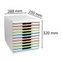 MODULO A4 10 tiroirs blanc/arlequin/blan