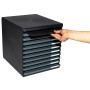 MODULO A4 - 10 tiroirs ouverts ECO noir/